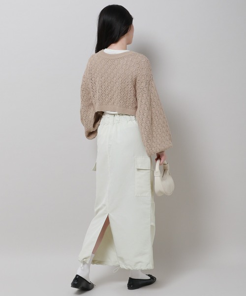 3.3 Field Trip （3.3フィールドトリップ）の「3.3 Field Trip／ドロストカーゴスカート 2979230（スカート・レディース・アイボリー/ブラック/ブルー・FREE）」の12枚目の写真