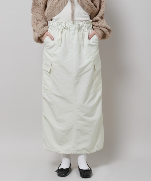 3.3 Field Trip （3.3フィールドトリップ）の「3.3 Field Trip／ドロストカーゴスカート 2979230（スカート・レディース・アイボリー/ブラック/ブルー・FREE）」の13枚目の写真