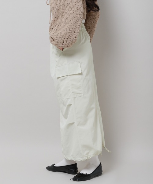 3.3 Field Trip （3.3フィールドトリップ）の「3.3 Field Trip／ドロストカーゴスカート 2979230（スカート・レディース・アイボリー/ブラック/ブルー・FREE）」の14枚目の写真