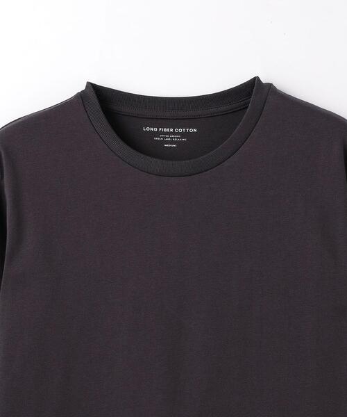 green label relaxing（グリーンレーベルリラクシング）の「スパニッシュピマ ミックス クルーネック 長袖 カットソー（Tシャツ/カットソー・メンズ・グレー/ホワイト/ダークグレー・M/XL/S/XXL/L）」の10枚目の写真