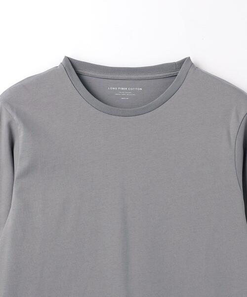 green label relaxing（グリーンレーベルリラクシング）の「スパニッシュピマ ミックス クルーネック 長袖 カットソー（Tシャツ/カットソー・メンズ・グレー/ホワイト/ダークグレー・M/XL/S/XXL/L）」の20枚目の写真