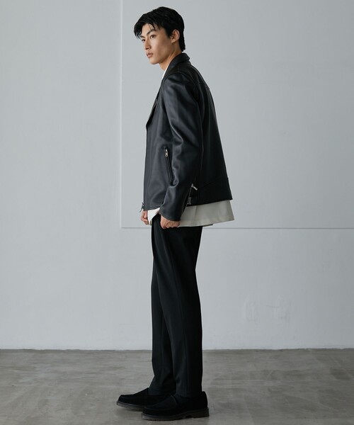 UNITED TOKYO(ユナイテッドトウキョウ)の「ラムレザーダブルジャケット(ライダースジャケット・メンズ・ブラック・2/1/3/4)」の3枚目の写真