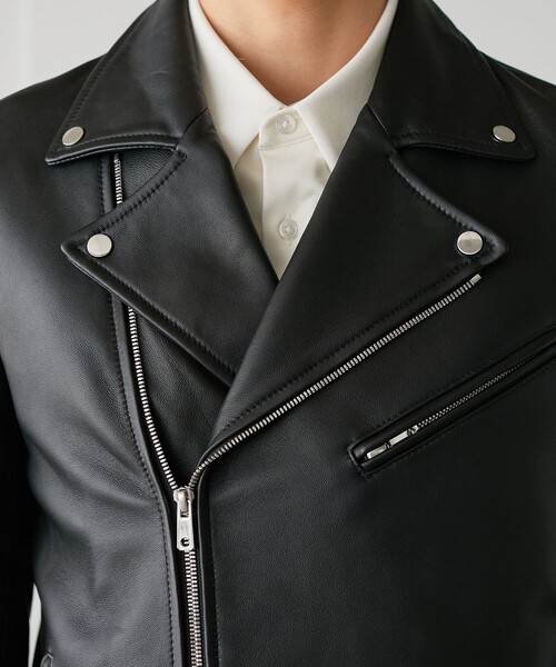 UNITED TOKYO(ユナイテッドトウキョウ)の「ラムレザーダブルジャケット(ライダースジャケット・メンズ・ブラック・2/1/3/4)」の12枚目の写真