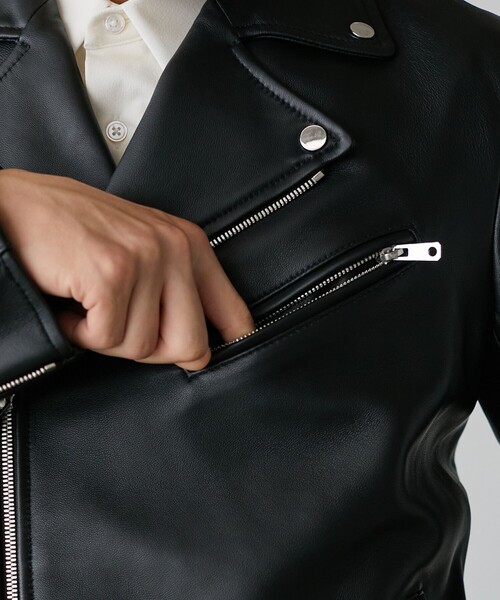 UNITED TOKYO(ユナイテッドトウキョウ)の「ラムレザーダブルジャケット(ライダースジャケット・メンズ・ブラック・2/1/3/4)」の19枚目の写真