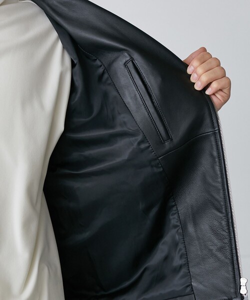 UNITED TOKYO(ユナイテッドトウキョウ)の「ラムレザーダブルジャケット(ライダースジャケット・メンズ・ブラック・2/1/3/4)」の21枚目の写真