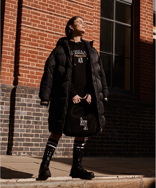 A|X アルマーニ エクスチェンジ】AXロゴ フード付きフレンチテリー