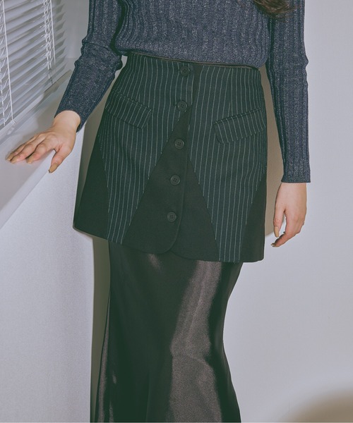 Ezick（エジック）の「Layered ashime stripe スカートベルト