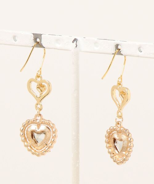 tone（トーン）の「【fuwari】ビジューハート　サージカルステンレス　ピアス(MA)（ピアス（両耳用）・レディース・イエロー/レッド/ライトグリーン/ライトブルー/パープル/グリーン/ブルー/その他・FREE）」の9枚目の写真