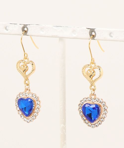 tone（トーン）の「【fuwari】ビジューハート　サージカルステンレス　ピアス(MA)（ピアス（両耳用）・レディース・イエロー/レッド/ライトグリーン/ライトブルー/パープル/グリーン/ブルー/その他・FREE）」の12枚目の写真