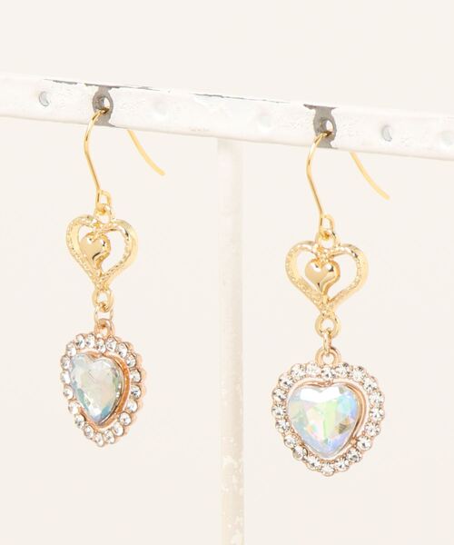 tone（トーン）の「【fuwari】ビジューハート　サージカルステンレス　ピアス(MA)（ピアス（両耳用）・レディース・イエロー/レッド/ライトグリーン/ライトブルー/パープル/グリーン/ブルー/その他・FREE）」の16枚目の写真