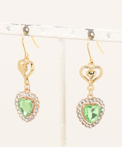 tone（トーン）の「【fuwari】ビジューハート　サージカルステンレス　ピアス(MA)（ピアス（両耳用）・レディース・イエロー/レッド/ライトグリーン/ライトブルー/パープル/グリーン/ブルー/その他・FREE）」の18枚目の写真