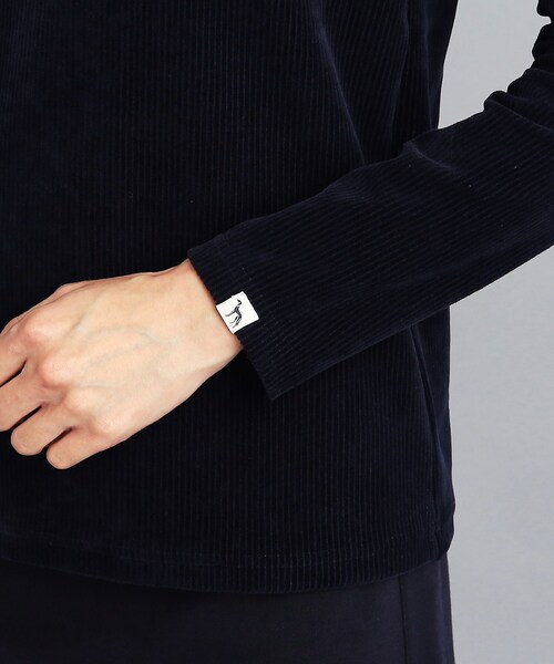 adabat（アダバット）の「◆コーデュロイ素材 モックネック 長袖プルオーバー（Tシャツ/カットソー・レディース・ネイビー/ホワイト・40/42/38/36）」の12枚目の写真