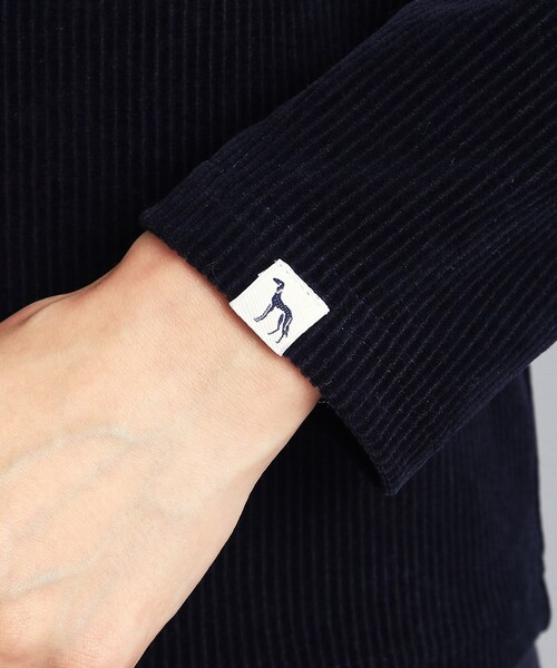 adabat（アダバット）の「◆コーデュロイ素材 モックネック 長袖プルオーバー（Tシャツ/カットソー・レディース・ネイビー/ホワイト・40/42/38/36）」の13枚目の写真