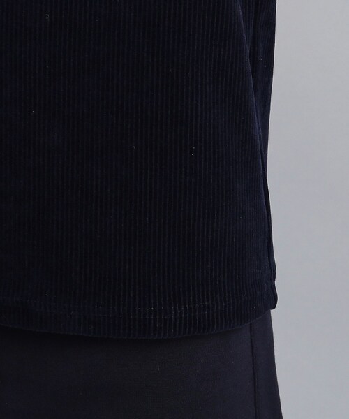 adabat（アダバット）の「◆コーデュロイ素材 モックネック 長袖プルオーバー（Tシャツ/カットソー・レディース・ネイビー/ホワイト・40/42/38/36）」の14枚目の写真