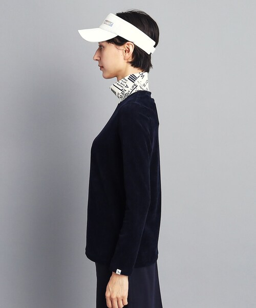 adabat（アダバット）の「◆コーデュロイ素材 モックネック 長袖プルオーバー（Tシャツ/カットソー・レディース・ネイビー/ホワイト・40/42/38/36）」の16枚目の写真