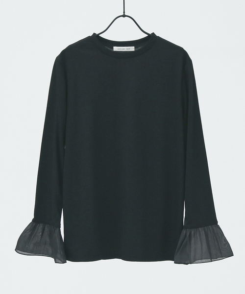 abahouse mavie（アバハウスマヴィ）の「シアーコンビ・レイヤードインナー（Tシャツ/カットソー・レディース・ブラック/ブラック系その他/ホワイト系その他/ベージュ/ホワイト・フリー）」の4枚目の写真