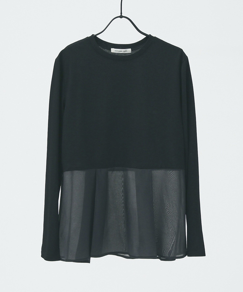 abahouse mavie（アバハウスマヴィ）の「シアーコンビ・レイヤードインナー（Tシャツ/カットソー・レディース・ブラック/ブラック系その他/ホワイト系その他/ベージュ/ホワイト・フリー）」の11枚目の写真