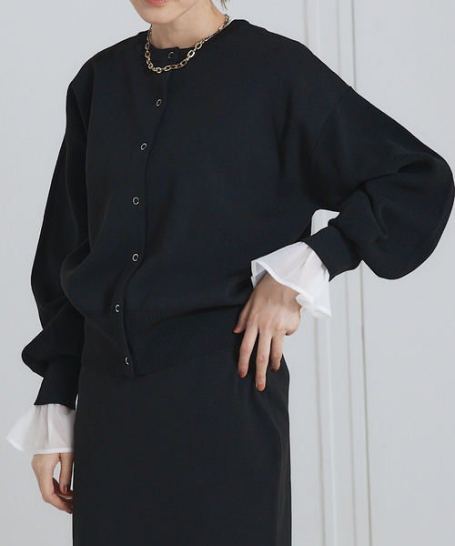 abahouse mavie（アバハウスマヴィ）の「シアーコンビ・レイヤードインナー（Tシャツ/カットソー・レディース・ブラック/ブラック系その他/ホワイト系その他/ベージュ/ホワイト・フリー）」の15枚目の写真