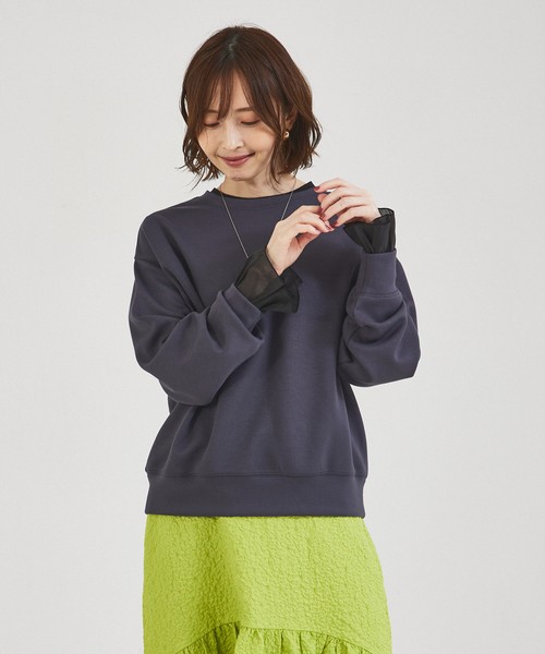 abahouse mavie（アバハウスマヴィ）の「シアーコンビ・レイヤードインナー（Tシャツ/カットソー・レディース・ブラック/ブラック系その他/ホワイト系その他/ベージュ/ホワイト・フリー）」の18枚目の写真