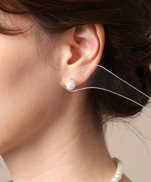 SHOO・LA・RUE（シューラルー）の「◆【セレモニー/2点セット】シンプルパール調ネックレス＆イヤリング又はピアス（ネックレス・レディース・シルバー/ゴールド系/シルバー系/ゴールド・00）」の9枚目の写真