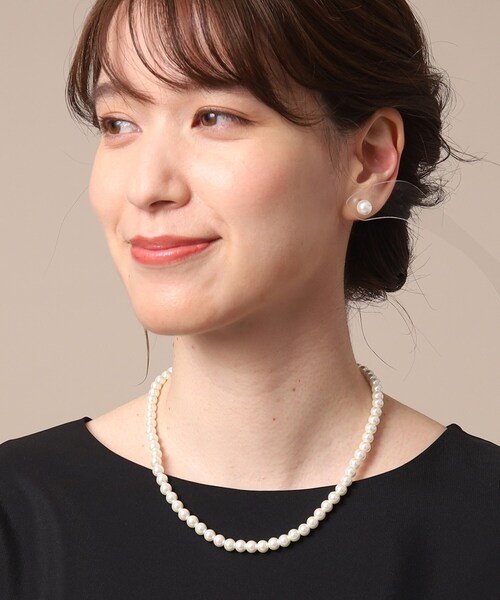 SHOO・LA・RUE（シューラルー）の「◆【セレモニー/2点セット】シンプルパール調ネックレス＆イヤリング又はピアス（ネックレス・レディース・シルバー/ゴールド系/シルバー系/ゴールド・00）」の12枚目の写真