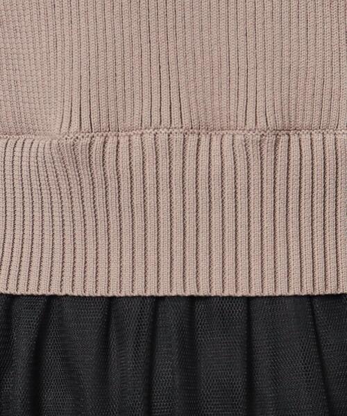 grove（グローブ）の「◆チュールドッキングニットワンピース（ワンピース・レディース・ブラック系1/アイボリー/ブラウン系その他・01/02/03/04/05）」の7枚目の写真