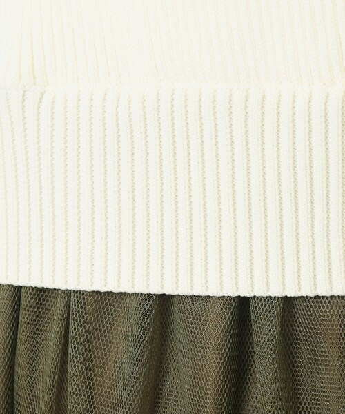 grove（グローブ）の「◆チュールドッキングニットワンピース（ワンピース・レディース・ブラック系1/アイボリー/ブラウン系その他・01/02/03/04/05）」の15枚目の写真