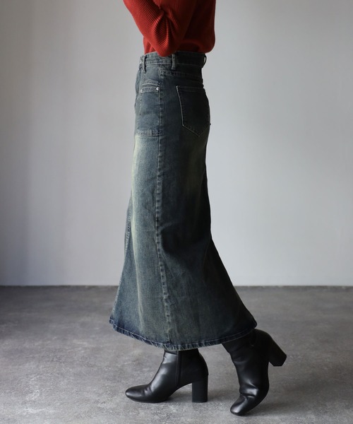 Riberry（リベリー）の「トラペーズウォッシュデニムスカート（デニムスカート・レディース・ブルー/ブラック・FREE）」の16枚目の写真