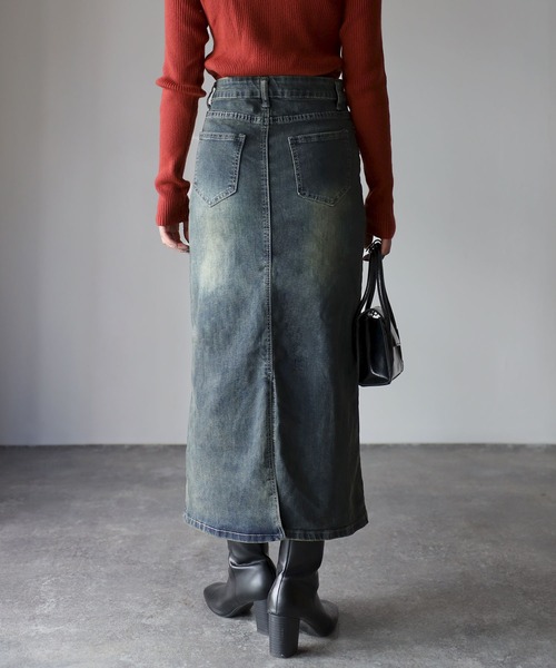 Riberry（リベリー）の「トラペーズウォッシュデニムスカート（デニムスカート・レディース・ブルー/ブラック・FREE）」の17枚目の写真