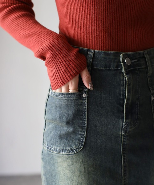 Riberry（リベリー）の「トラペーズウォッシュデニムスカート（デニムスカート・レディース・ブルー/ブラック・FREE）」の19枚目の写真