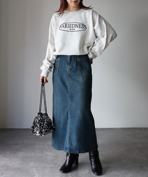 Riberry（リベリー）の「トラペーズウォッシュデニムスカート（デニムスカート・レディース・ブルー/ブラック・FREE）」の13枚目の写真