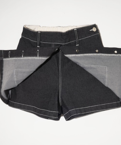 MILKFED.（ミルクフェド）の「MINI CULOTTES（デニムパンツ・レディース・ブラック/ピンク/グレー・M/S）」の12枚目の写真