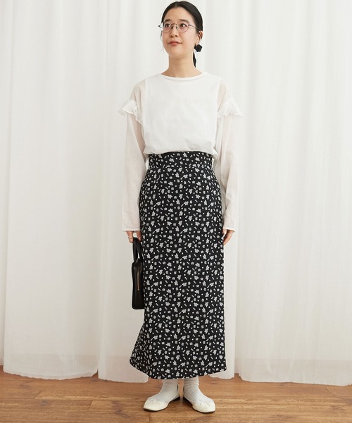 fig london uneven skirt fig London uneven skirt グリーン fig