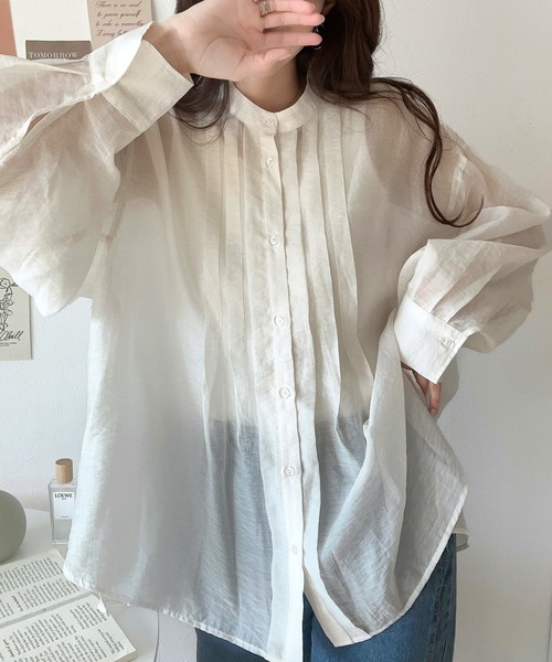 classicalelf（クラシカルエルフ）の「大人のフェミニン。前後2way タック入りシアーブラウス（シャツ/ブラウス・レディース・チャコールグレー/ライトグレー/ピンクベージュ/アイボリー・SMALL/MEDIUM/X-LARGE/LARGE）」の16枚目の写真