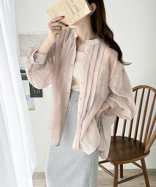 classicalelf（クラシカルエルフ）の「大人のフェミニン。前後2way タック入りシアーブラウス（シャツ/ブラウス・レディース・チャコールグレー/ライトグレー/ピンクベージュ/アイボリー・SMALL/MEDIUM/X-LARGE/LARGE）」の13枚目の写真