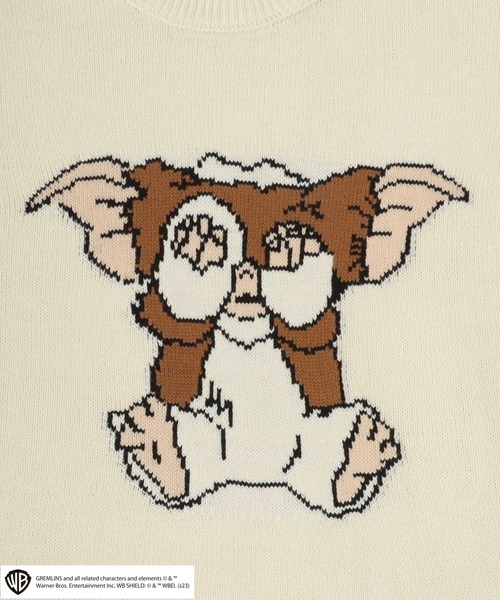 未使用 レア グレムリン ギズモ  マフラー ニット Gremlins GREMLINS/グレムリン ギズモ ジャガード刺繍 春ニット トップス