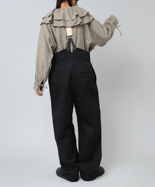 RNA-N(アールエヌエーエヌ)の「O0717 ライトトラウザーサスペンダーパンツ(チノパンツ・レディース・ブラック/ベージュ/ライトグレー・MEDIUM)」の10枚目の写真