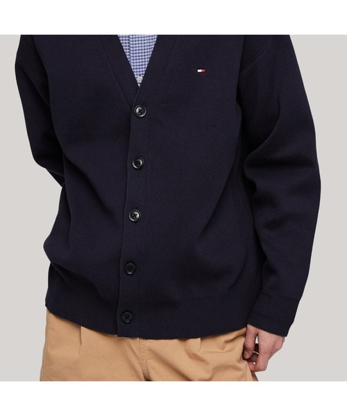 TOMMY HILFIGER（トミーヒルフィガー）の「グローバルストライプカーディガン（カーディガン/ボレロ・メンズ・ネイビー/ホワイト・LARGE/MEDIUM/SMALL/X-LARGE）」の4枚目の写真