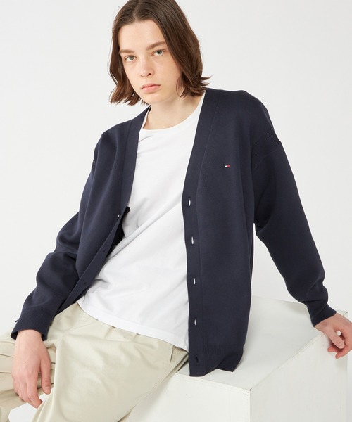 TOMMY HILFIGER（トミーヒルフィガー）の「グローバルストライプカーディガン（カーディガン/ボレロ・メンズ・ネイビー/ホワイト・LARGE/MEDIUM/SMALL/X-LARGE）」の8枚目の写真