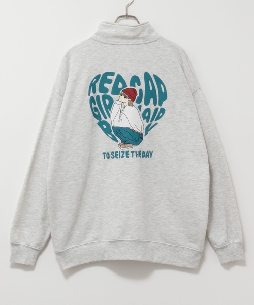 Red Cap Girl（レッドキャプガール）の「RED CAP GIRL レッドキャップガール バック発泡プリント ハーフジッププルオーバー（スウェット・メンズ・チャコールグレー/グレー/ネイビー・M/L）」の12枚目の写真