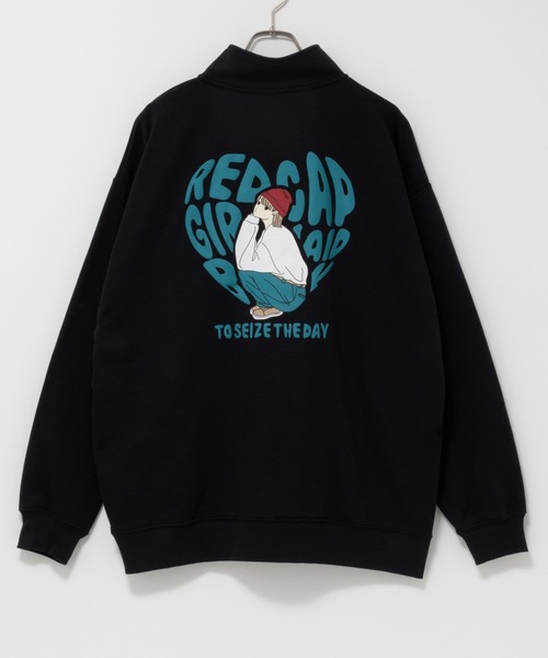 Red Cap Girl（レッドキャプガール）の「RED CAP GIRL レッドキャップガール バック発泡プリント ハーフジッププルオーバー（スウェット・メンズ・チャコールグレー/グレー/ネイビー・M/L）」の4枚目の写真