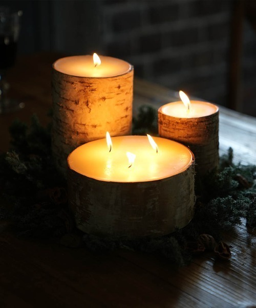 DULTON（ダルトン）の「BIRCH WOOD LOG CANDLE M/ バーチ ウッド ログ キャンドル M（キャンドル・メンズ・ブラウン・MEDIUM）」の7枚目の写真