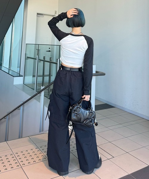 PAGEBOY（ページボーイ）の「ピッタミニラグランロンT（Tシャツ/カットソー・レディース・グレー/オフホワイト・FREE）」の19枚目の写真