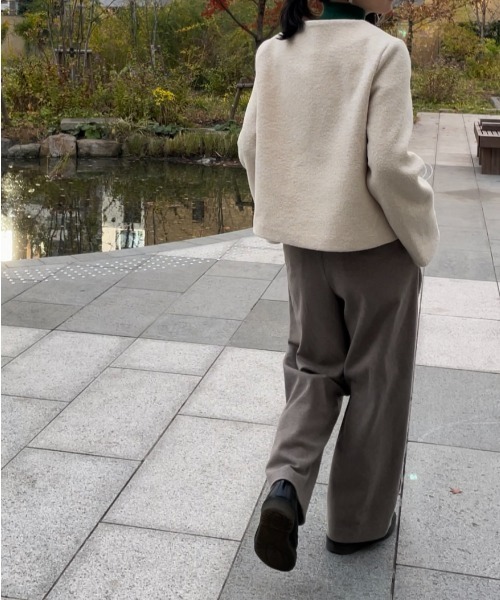 ap retro（アプレトロ）の「ノーカラージャケット（ノーカラージャケット・レディース・ブラック/アイボリー・FREE）」の17枚目の写真