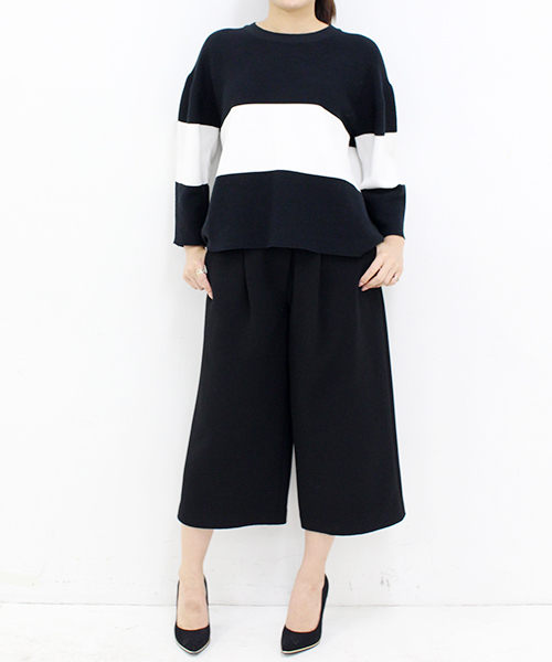 robbem（ロベム）の「【robbem】ジョーゼットガウチョパンツ（その他パンツ・レディース・クリーム/ブラック・38/36）」の5枚目の写真