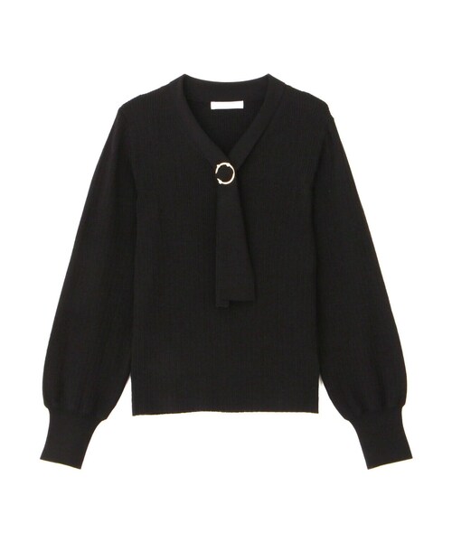 PROPORTION BODY DRESSING(プロポーションボディドレッシング)の「ボウタイリングランダムリブニット / 1214170200(ニット/セーター・レディース・イエロー/グレー/ホワイト系その他/ブラック・SMALL/MEDIUM)」の22枚目の写真