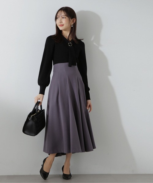 PROPORTION BODY DRESSING(プロポーションボディドレッシング)の「ボウタイリングランダムリブニット / 1214170200(ニット/セーター・レディース・イエロー/グレー/ホワイト系その他/ブラック・SMALL/MEDIUM)」の14枚目の写真