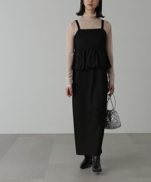 FREE'S MART（フリーズマート）の「◆ビスチェレイヤード風ドッキングワンピース（ワンピース・レディース・ホワイト/ブラウン/ブラック・SMALL/MEDIUM）」の18枚目の写真