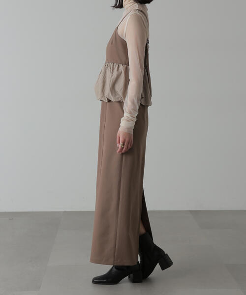 FREE'S MART（フリーズマート）の「◆ビスチェレイヤード風ドッキングワンピース（ワンピース・レディース・ホワイト/ブラウン/ブラック・SMALL/MEDIUM）」の9枚目の写真