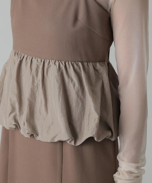 FREE'S MART（フリーズマート）の「◆ビスチェレイヤード風ドッキングワンピース（ワンピース・レディース・ホワイト/ブラウン/ブラック・SMALL/MEDIUM）」の13枚目の写真